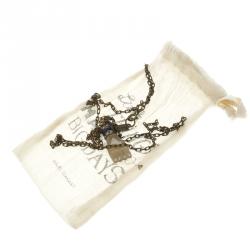 Pre Owned Isabel Marant Love Buzz Hand Gold Tone Necklace