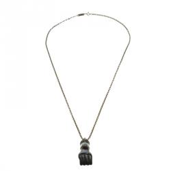 Pre Owned Isabel Marant Love Buzz Hand Gold Tone Necklace