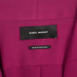 Pre Owned Isabel Marant Burgundy Silk Blazer M