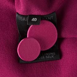 Pre Owned Isabel Marant Burgundy Silk Blazer M