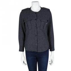 Isabel Marant Grey Wool Collarless Jacket S