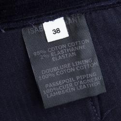 Pre Owned Isabel Marant Etoile Navy Blue Corduroy Mini Skirt M 