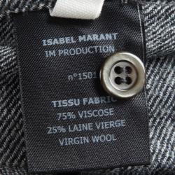 Pre Owned Isabel Marant Etoile Grey Gabardine Peters Long Sleeve Jumpsuit S