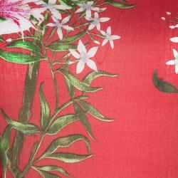 Pre Owned Isabel Marant Etoile Red Floral Printed Cotton Bell Sleeve Detail Wanda Dress M