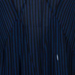 Isabel Marant Etoile Blue and Black Striped Sleeveless Maxi Dress S