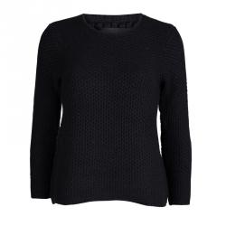 Isabel Marant Black Chunky Knit Long Sleeve Sweater S
