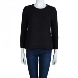 Isabel Marant Black Chunky Knit Long Sleeve Sweater S