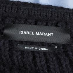 Isabel Marant Black Chunky Knit Long Sleeve Sweater S