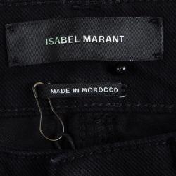 Isabel Marant Black Denim Geometric Paneled Stanford Jeans M