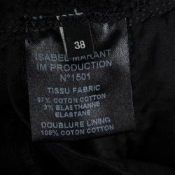 Isabel Marant Black Denim Geometric Paneled Stanford Jeans M