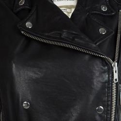 Isabel Marant Etoile Black Lamb Leather Sleeveless Jacket S