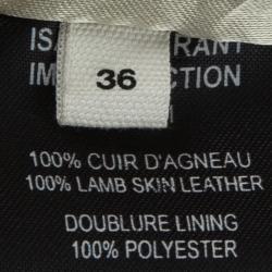 Isabel Marant Etoile Black Lamb Leather Sleeveless Jacket S