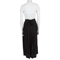 Pre Owned Isabel Marant Black Crepe Moody Embellished Wrap Maxi Skirt S