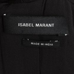 Pre Owned Isabel Marant Black Crepe Moody Embellished Wrap Maxi Skirt S