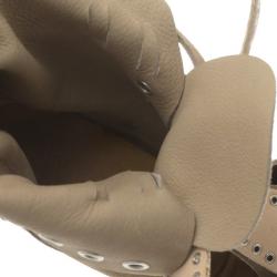 Pre Owned Isabel Marant Beige Suede Milla Eyelet Ankle Boots Size 39