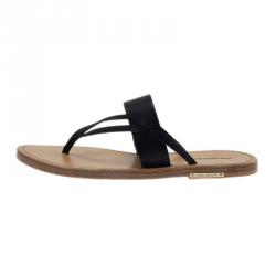 Pre Owned Isabel Marant Black Leather Étoile Alexia Sandals Size 38
