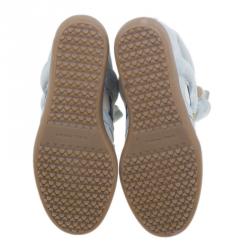 Pre Owned Isabel Marant Blue Bayley Star Wedge Sneakers Size 37