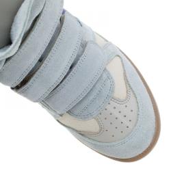 Pre Owned Isabel Marant Blue Bayley Star Wedge Sneakers Size 37