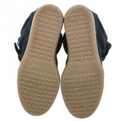 Pre Owned Isabel Marant Black Suede Bekett Wedge Sneakers Size 37