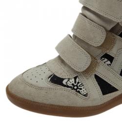 Pre Owned Isabel Marant Beige Bekett Wedge Sneakers Size 39