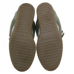 Pre Owned Isabel Marant Beige Bekett Wedge Sneakers Size 38