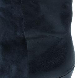Pre Owned Isabel Marant Black Suede Prescott Wedge Knee Boots Size 38
