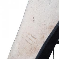 Pre Owned Isabel Marant Black Leather and Suede Edris Bow Tie Sandals Size 37