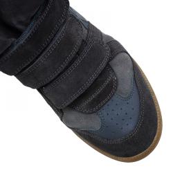 Pre Owned Isabel Marant Brown Suede Bekket Wedge Sneakers Size 39