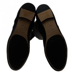 Pre Owned Isabel Marant Black Suede Etoile Brenna Stretch Tall Boots Size 41