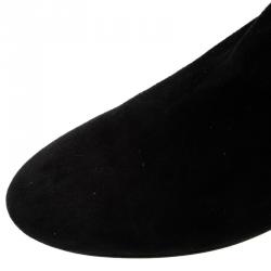 Pre Owned Isabel Marant Black Suede Etoile Brenna Stretch Tall Boots Size 41