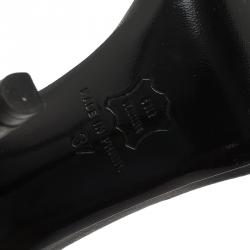 Pre Owned Isabel Marant Black Leather Rio Chain Detail Ankle Strap Sandals Size 37