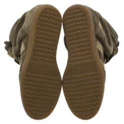 Pre Owned Isabel Marant Beige Bekett Wedge Sneakers Size 39