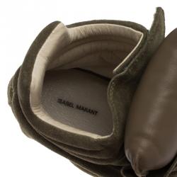 Pre Owned Isabel Marant Beige Bekett Wedge Sneakers Size 39