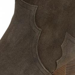 Pre Owned Isabel Marant Tan Brown Suede Dicker Ankle Boots Size 39