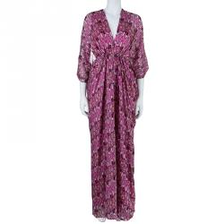 Pre Owned Issa Pink Printed Kaftan Dress S