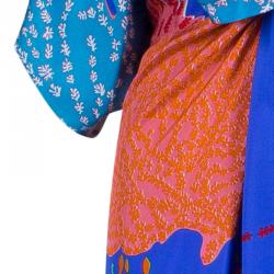 Issa Printed Silk Chiffon Kimono Maxi Dress M