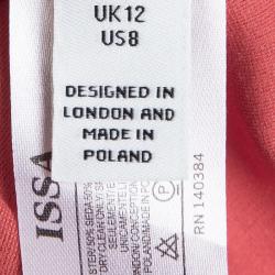 Pre Owned Issa Muticolor Colorblock Wrap Gabriella Maxi Dress M