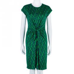 مملوكة مسبقًا Issa Green Circle Print Silk Dress S
