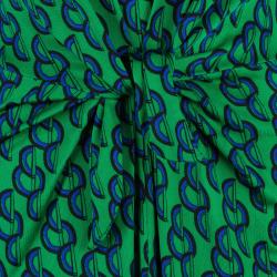 مملوكة مسبقًا Issa Green Circle Print Silk Dress S