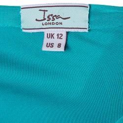 Pre Owned Issa Sea Blue Front Knot Detail Dress M