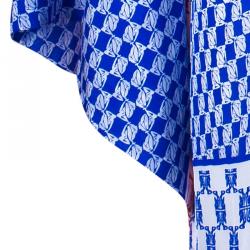 مملوكة مسبقًا فستان عيسى لندن كيمونو مطبوع حرير ميني L