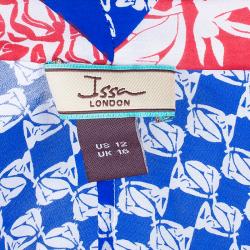 مملوكة مسبقًا فستان عيسى لندن كيمونو مطبوع حرير ميني L