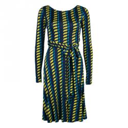 Issa London Multicolor Long sleeve Tie-Front Dress S