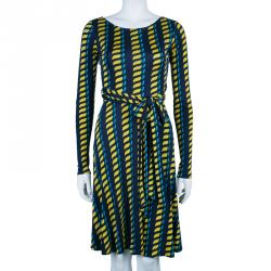Issa London Multicolor Long sleeve Tie-Front Dress S