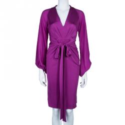 Pre Owned Issa Purple Silk Dress S