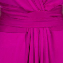 Pre Owned Issa London Pink Draped Dress M