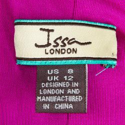 Pre Owned Issa London Pink Draped Dress M