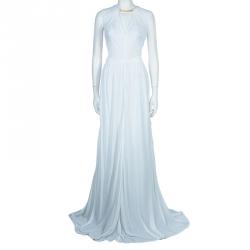  مملوكة مسبقًا Issa White Metal Detail Maxi Dress M