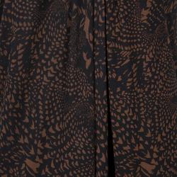 مملوكة مسبقًا تنورة عيسى لندن بني ماكسي مطبوع S