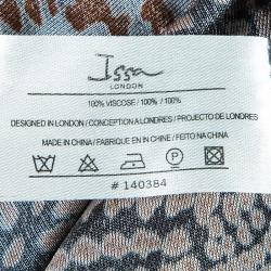 مملوكة مسبقًا تنورة عيسى لندن بني ماكسي مطبوع S